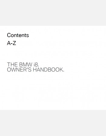bmw i8 2015 owners manual